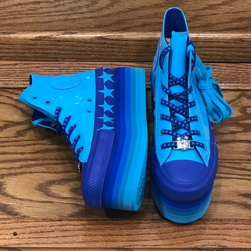 Converse CTAS Platform Hi Gnarly Blue Shoes - Picture 5 of 8